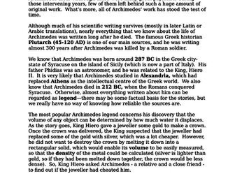 Archimedes - A sample chapter from 'Standing on the Shoulders of Giants'
