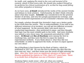 Ibn al-Haytham and Light - A sample chapter from 'Standing on the Shoulders of Giants'