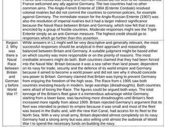 CIE Cambridge AS History 9389 -Origins of the Great War WW1