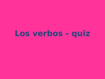 Verb quiz