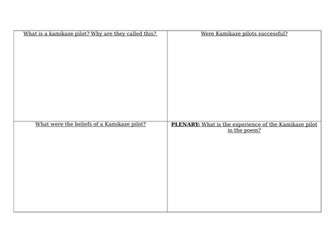 AQA Kamikaze full lesson