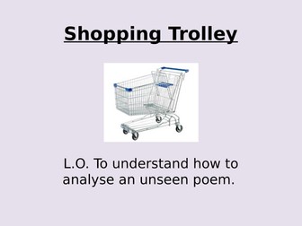 AQA Unseen Peotry GCSE Lesson 'Shopping Trolley'