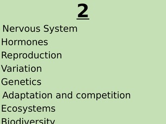 AQA Biology Paper 2 - Knowledge Organiser booklet