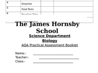 AQA Required practicals booklet with exam questions.
