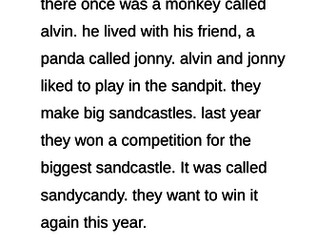 Differentiated English lesson, finding capital letters.