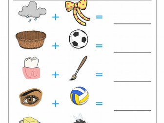 Compound Word IWB Resource and Worksheet for KS1 Year One