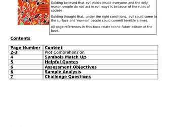 Lord of the Flies Revision Workbook: Symbols