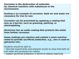 AQA 9-1 - Rusting