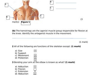 AQA 2018 GCSE PE Workbook of exam questions paper 1.