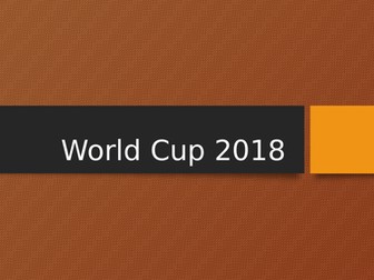 Football World Cup 2018 Problem Solving activity (Great to engage boys)