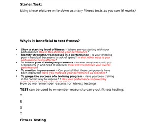 AQA GCSE PE FITNESS TESTING (NEW SPEC 9-1)