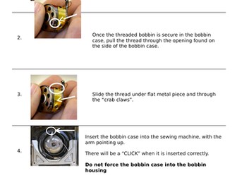 threading  sewing machine and bobbin case