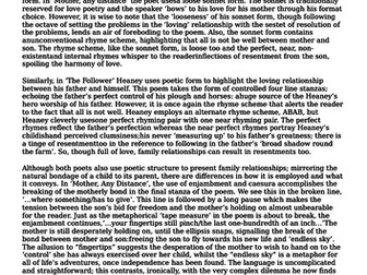 grade 8/9 The Follower and Mother Any Distance