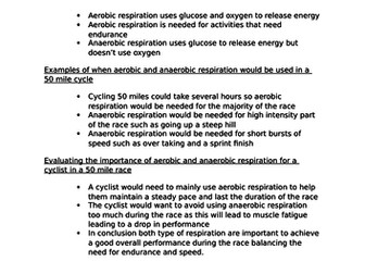9 Mark Questions and answers for GCSE PE (Edexcel 2016 onwards)