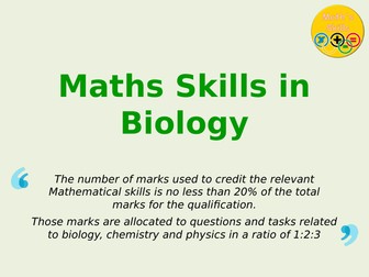 Maths Skills in Biology