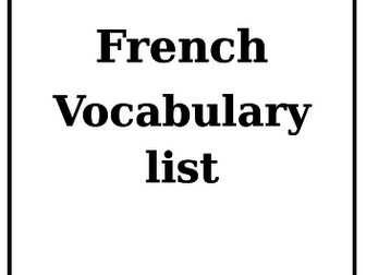 Edexcel A Level French - Vocabulary list (all themes)