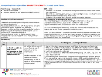 ICT scheme of work for SATS revision, using a variety of computing tools