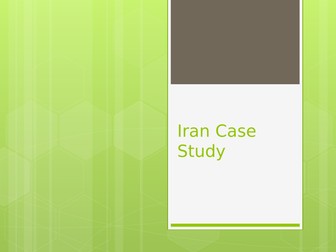 AQA A Level Geography - Population and the Environment - Iran Case Study