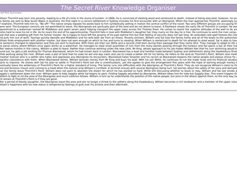 The Secret River Knowledge Organiser