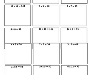 Multiplication and Division Fact Families
