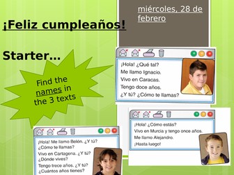 Viva 1 Module 1.4 - ¿Cuándo es tu cumpleaños?