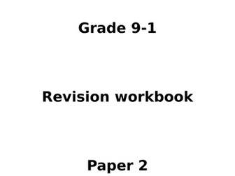 Workbook of exam questions for paper 2 AQA 2018 GCSE PE