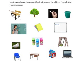 Vocabulary Building worksheets (set of 3) for grade 1