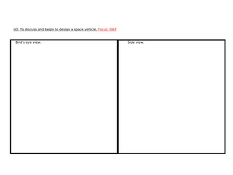 Design sheet KS1, D&T