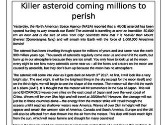 Newspaper Report/Article