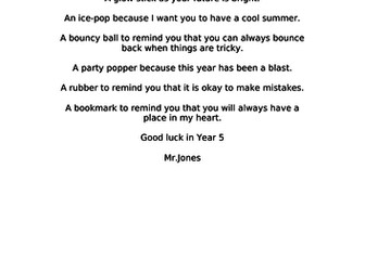 End of year presents message