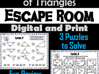 Trigonometry Escape Room Math Bundle | Teaching Resources