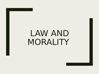 Law and Morality