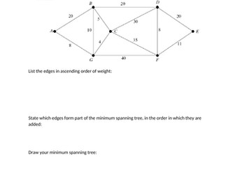 Decision Maths Homework Sheets