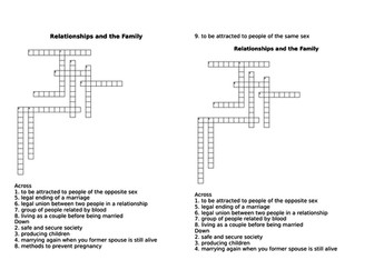 Thematic Studies Crosswords