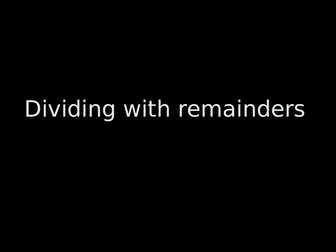 Division with remainders