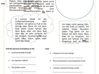 Die Umwelt - bist du umweltfreundlich? was machst du für die Umwelt?