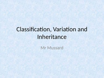 Classification, variation and inheritance