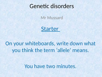 Genetic disorders