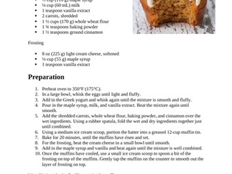 Healthy Carrot Cake Muffin Recipe