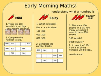 White Rose year 3 Early Morning Maths Revision