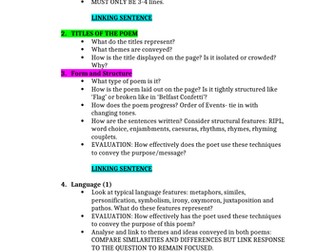 Conflict poetry Revision Booklet AQA