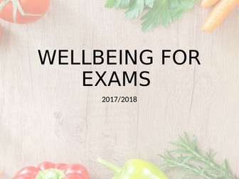 Wellbeing assembly - mindfulness and healthy eating during revision and exams