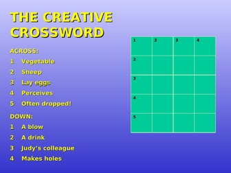 Slideas: creative crossword