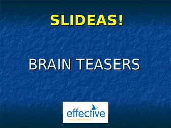 Slideas: brain teasers