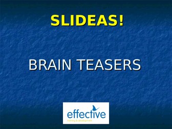 Slideas: brain teasers