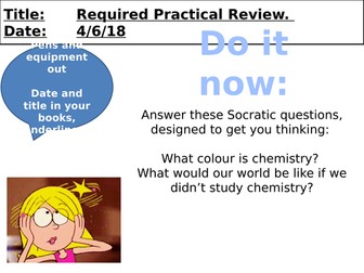 AQA Trilogy required practical review electrolysis
