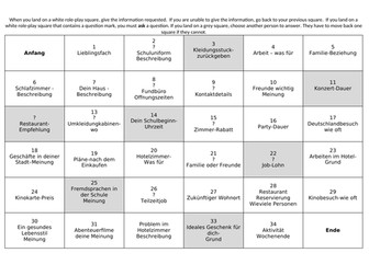 German GCSE Edexcel Role-play Dice Game