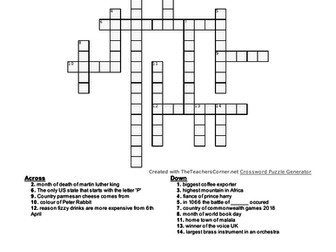 Form Time Crossword