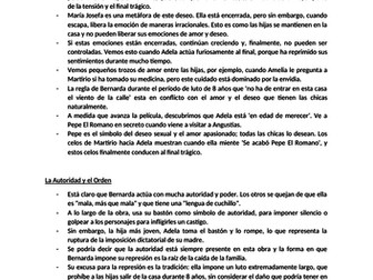 'La Casa de Bernarda Alba' Spanish A Level - All Revision Notes