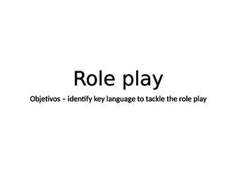 Spanish Foundation GCSE Role play help